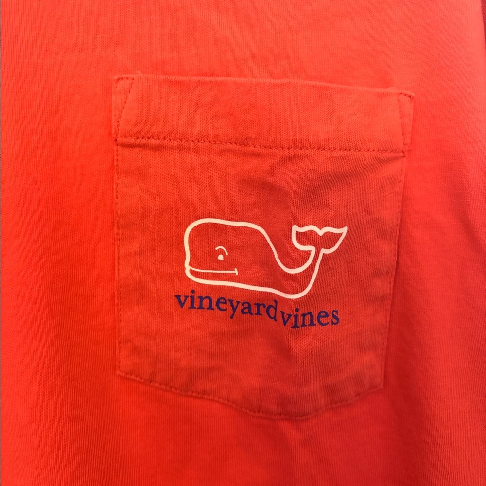 Vineyard Vines Coral Whale Pocket Hoodie Long Sleeve Shirt Mens Size XXL - Picture 3 of 8